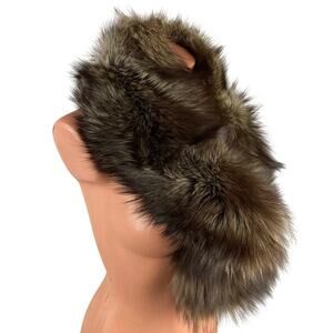 SAGA FOX Silver Fox Fur Trim Besatz Garniture Shawl Stole Scurf